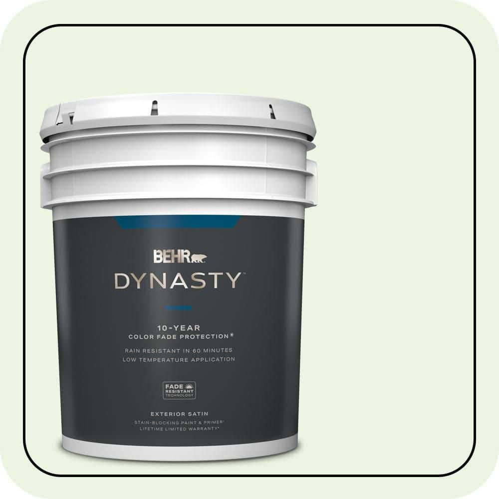 BEHR DYNASTY 5 gal. #430A-1 Mint Hint Satin Enamel Exterior Stain-Blocking Paint & Primer