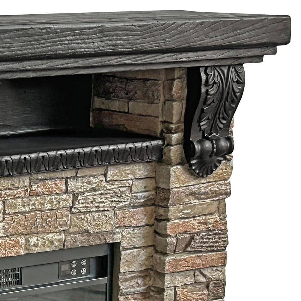 FESTIVO 45 in. Freestanding Electric Fireplace in Tan (3)