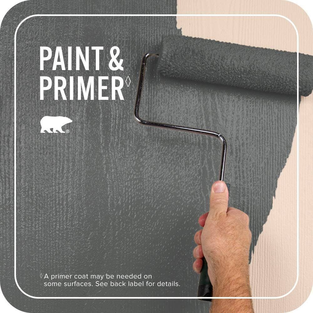BEHR PREMIUM PLUS 1 gal. #N460-6 Hematite Satin Enamel Exterior Paint & Primer (3)