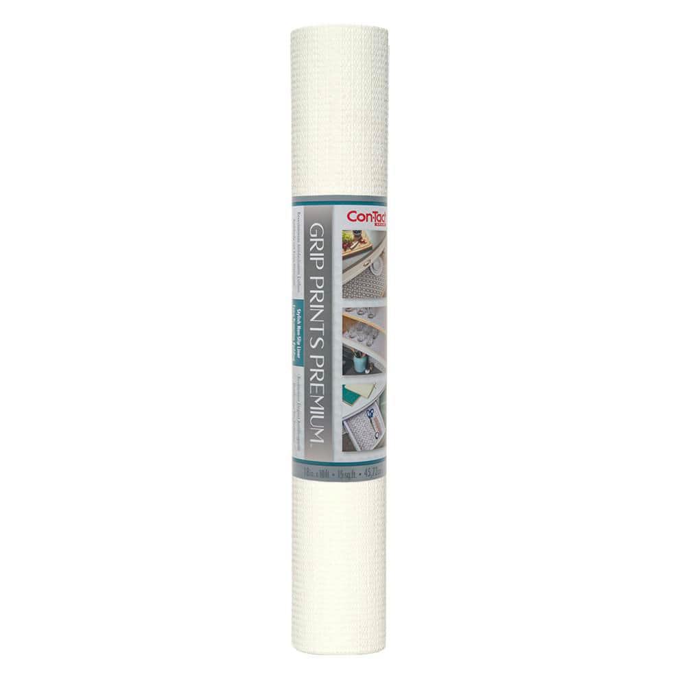 Con-Tact Gr. Prints Prem. White 18 in. D x 10 ft. L Vinyl Top, Stain Resistant Drawer and Shelf Liner (1 pack) (1)
