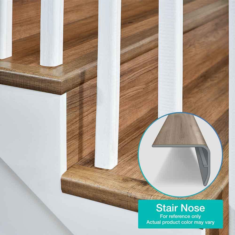 PERFORMANCE ACCESSORIES Dusk 1.32 in. Thick x 1.88 in. Wide x 78.7 in. Length Vinyl Stair Nose Molding (4)