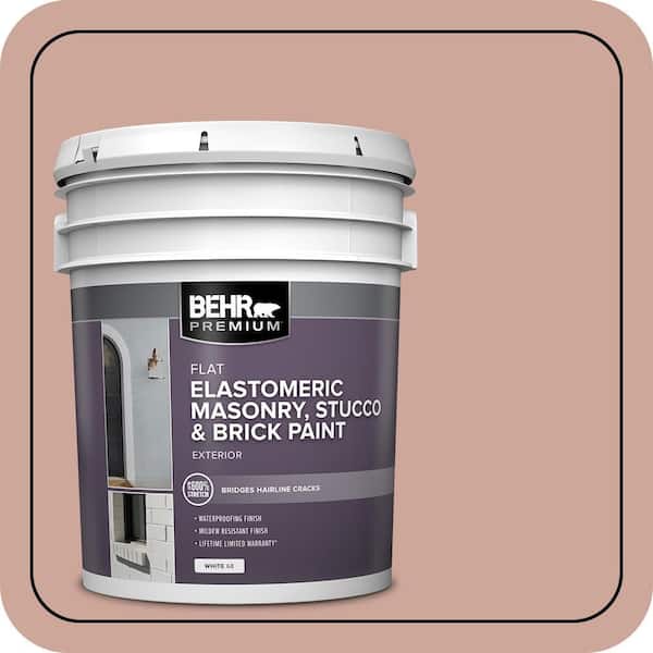 BEHR PREMIUM 5 gal. #MS-03 Ocean Coral Elastomeric Masonry, Stucco and Brick Exterior Paint (2)