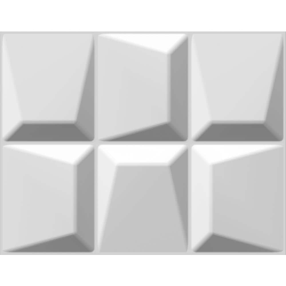 Dundee Deco Falkirk Fifer 31 in. x 25 in. Paintable Off White Abstract Stones Fiber Decorative Wall Paneling (10-Pack) (1)