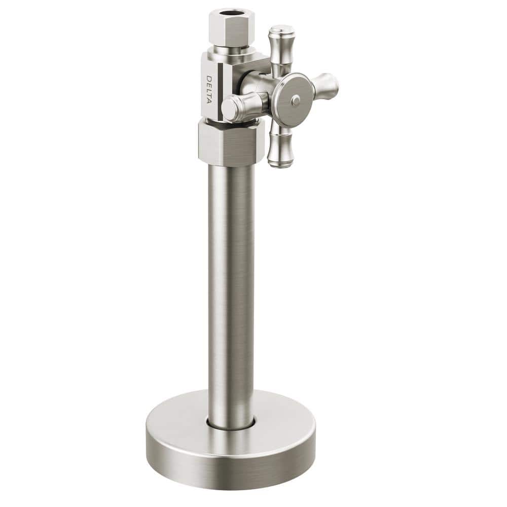 Delta 1/2 in. x 7.63 in. L Stainless Brass Straight Supply Stop Valve (1)