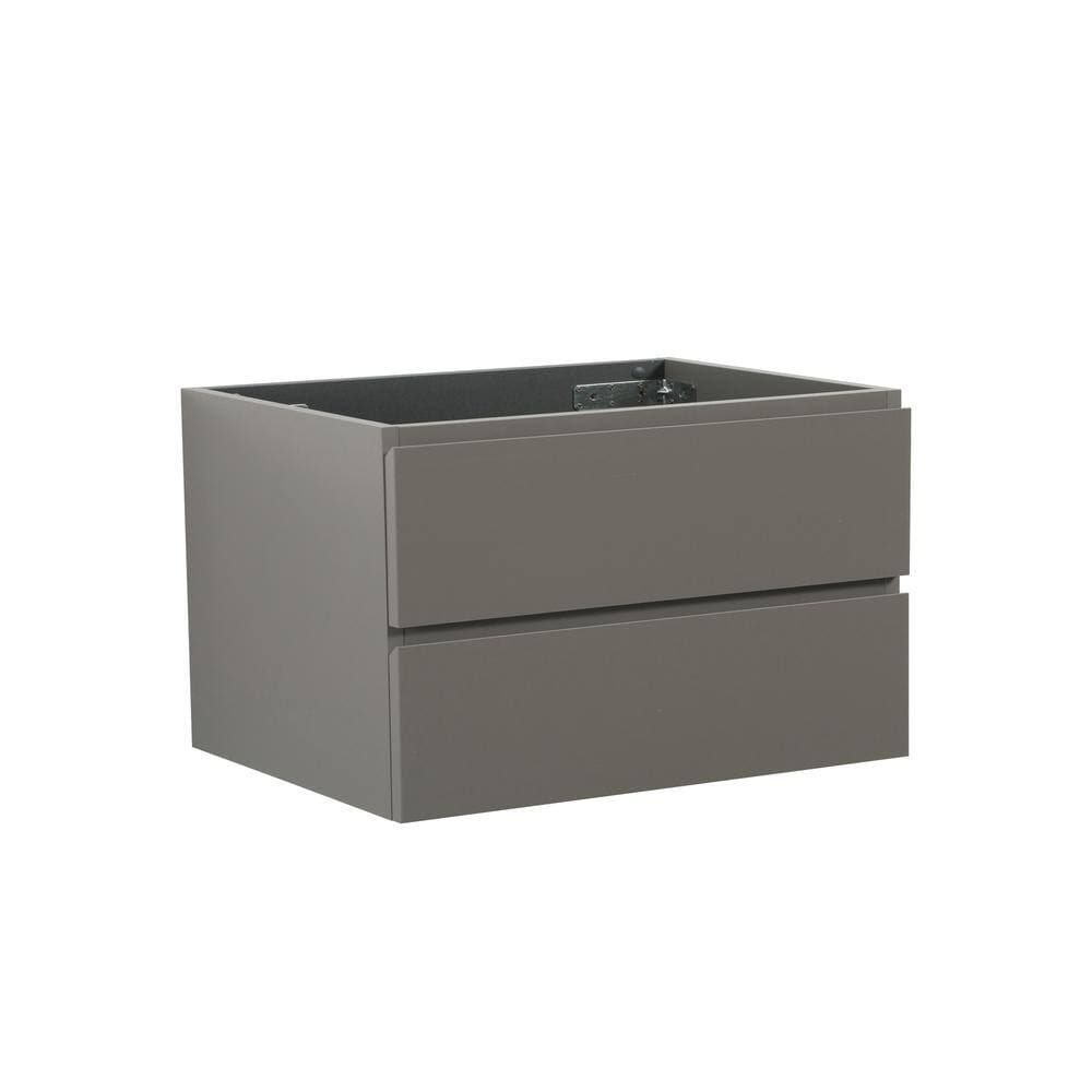 Unbranded 35.5 in. W 17.9 in. D 20.5 in. H Wall Mount Wood Bath Vanity Cabinet without Top White and with 2-Drawers (2)