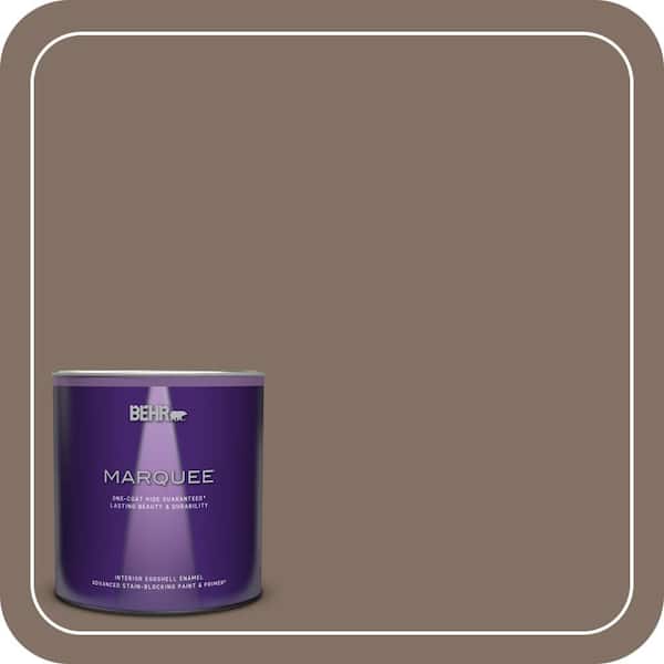 BEHR MARQUEE 1 qt. #PPU5-17 Cardamom Spice One-Coat Hide Eggshell Enamel Interior Paint & Primer (2)