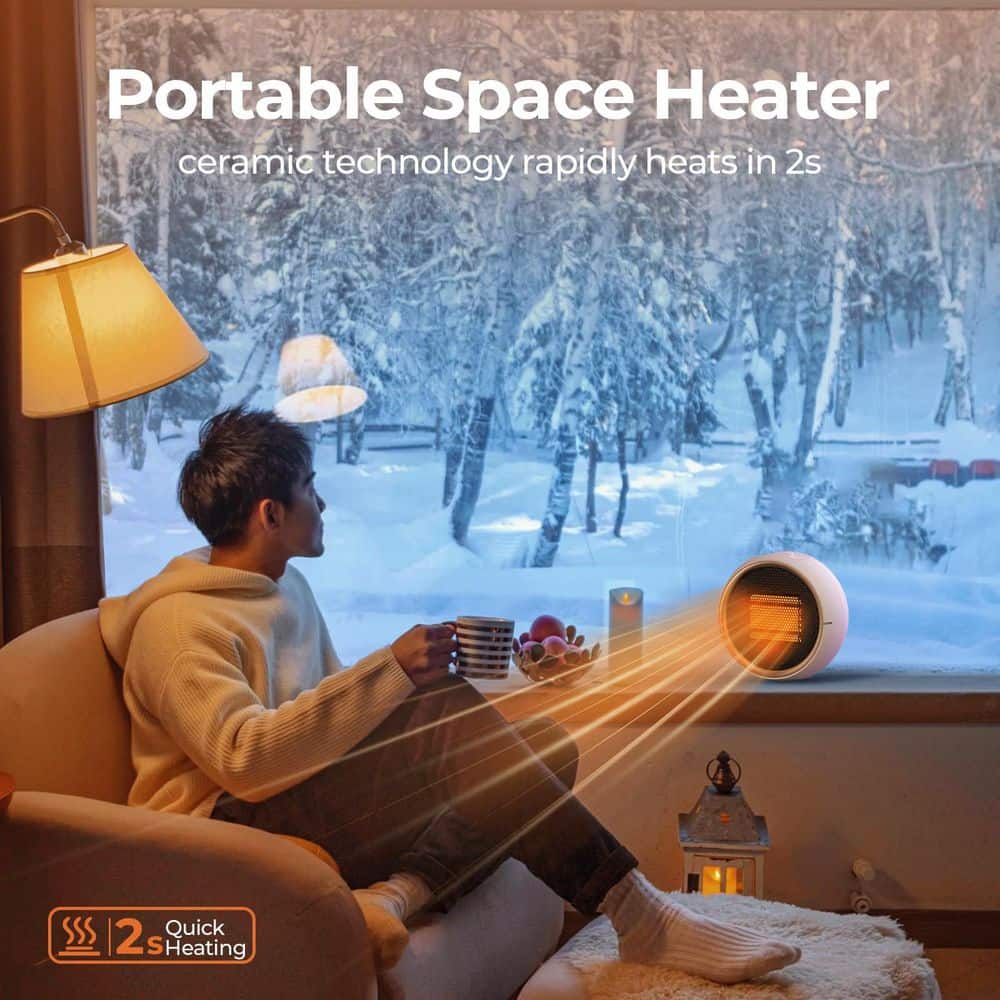 Unbranded Pink Indoor Electric PTC Ceramic Space Heater with Quiet Efficient Heating and Safety Features for Home Office (2)