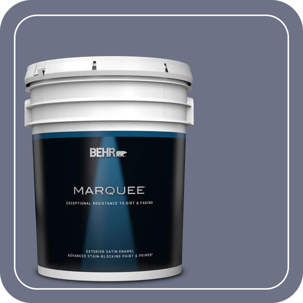 BEHR MARQUEE 5 gal. #PPU16-17 Blue Aura Satin Enamel Exterior Paint & Primer