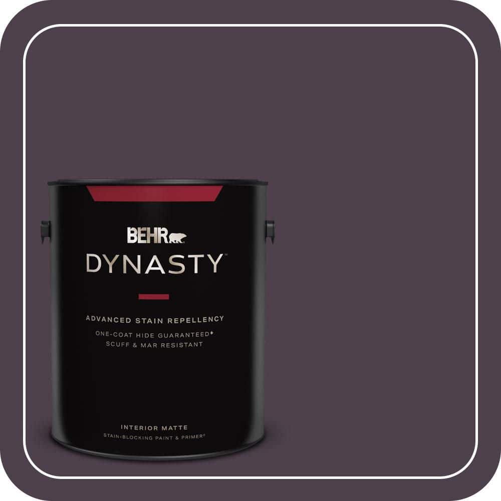 BEHR DYNASTY 1 gal. #T13-10 Plum Orbit Matte Interior Stain-Blocking Paint & Primer