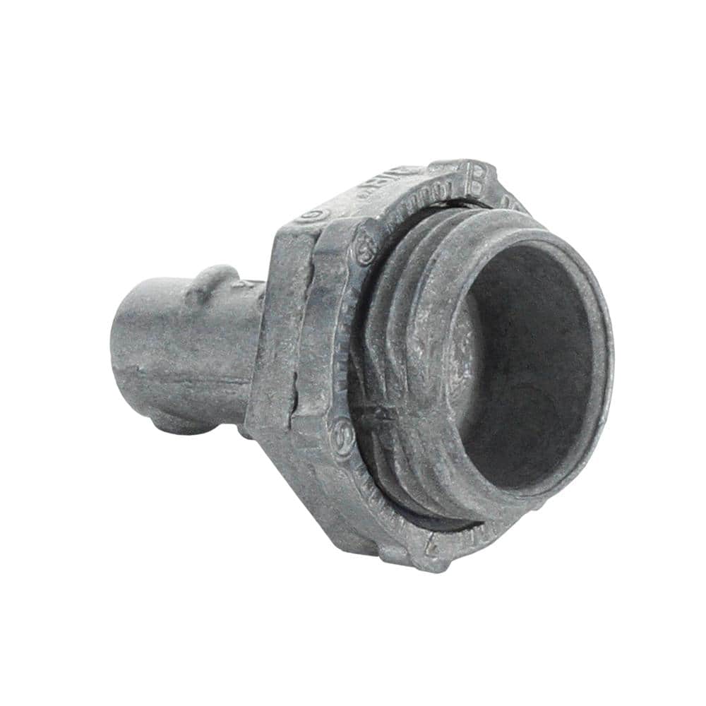 Commercial Electric 3/8 in. (1/2 in. knockout) Flexible Metal Conduit (FMC) Screw-in Connector (1)