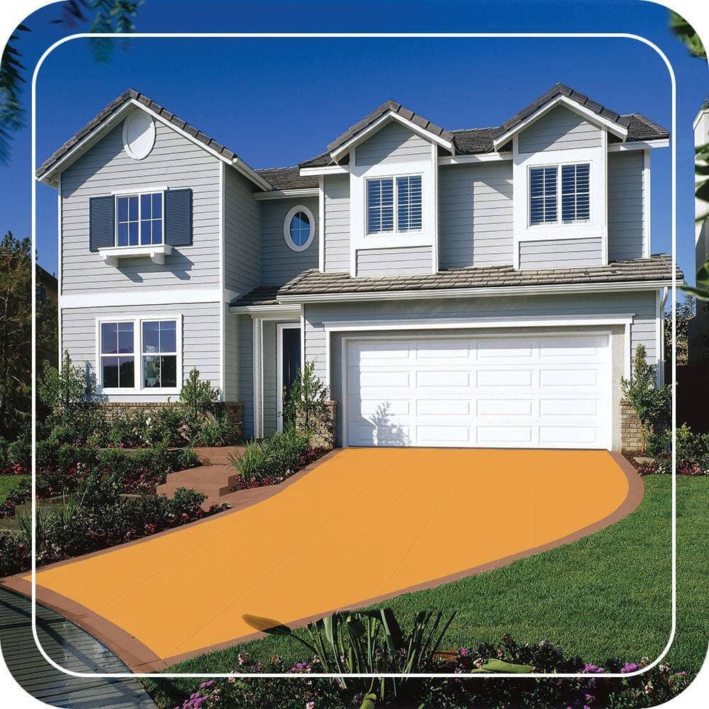 BEHR PREMIUM 1 gal. #P250-6 Splendor Gold Self-Priming 1-Part Epoxy Satin Interior/Exterior Concrete and Garage Floor Paint (3)