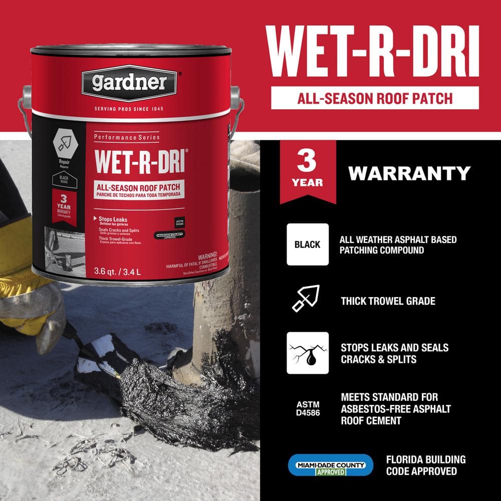 Gardner 115.2 oz. Wet-R-Dri All-Season Roof Patch (3)