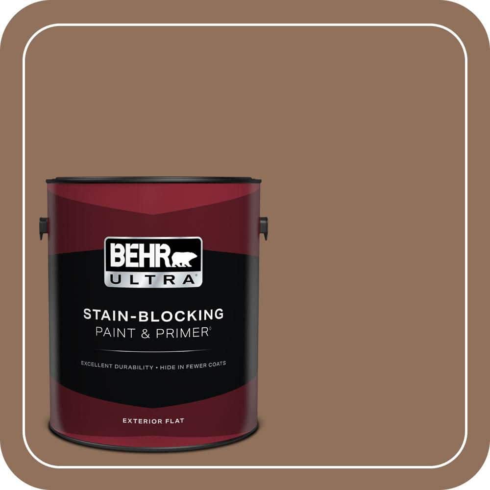 BEHR ULTRA 1 gal. #N240-6 Wild Mustang Flat Exterior Paint & Primer