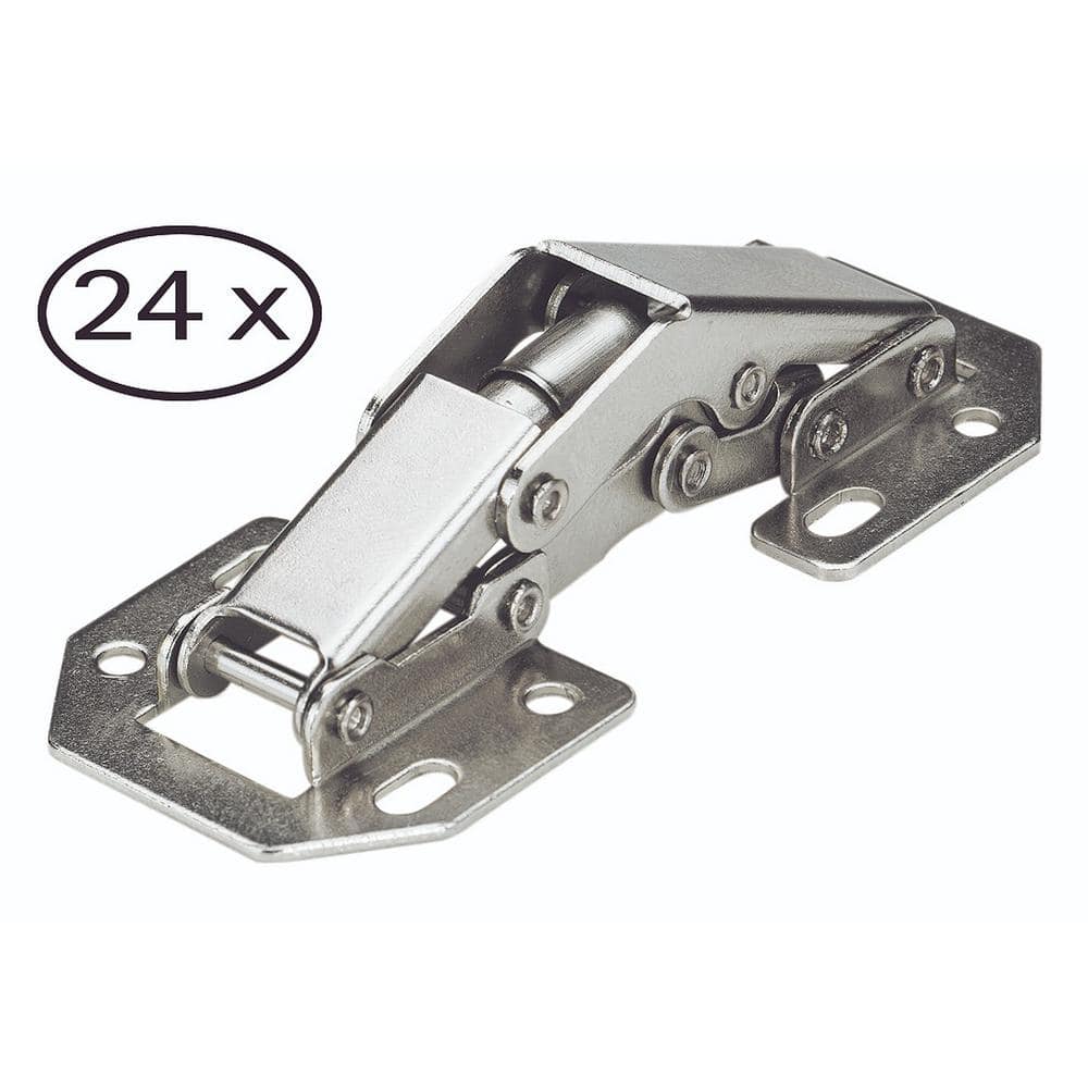 Hettich Surface Mount Nickel Mini Hinge (24-Pack)