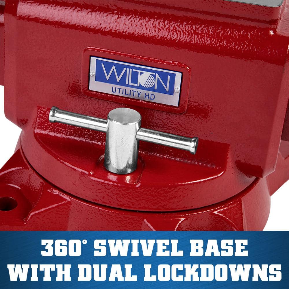 Wilton Utility HD Bench Vise, 8 in. Jaw Width, 8-1/2 in. Jaw Opening, 4-1/2 in. Throat Depth 648UHD (3)
