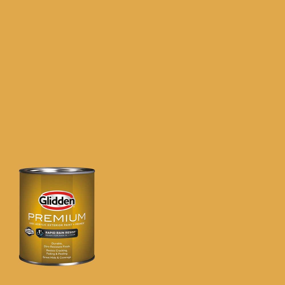 Glidden Premium 1 qt. PPG1209-6 Brass Mesh Satin Exterior Latex Paint