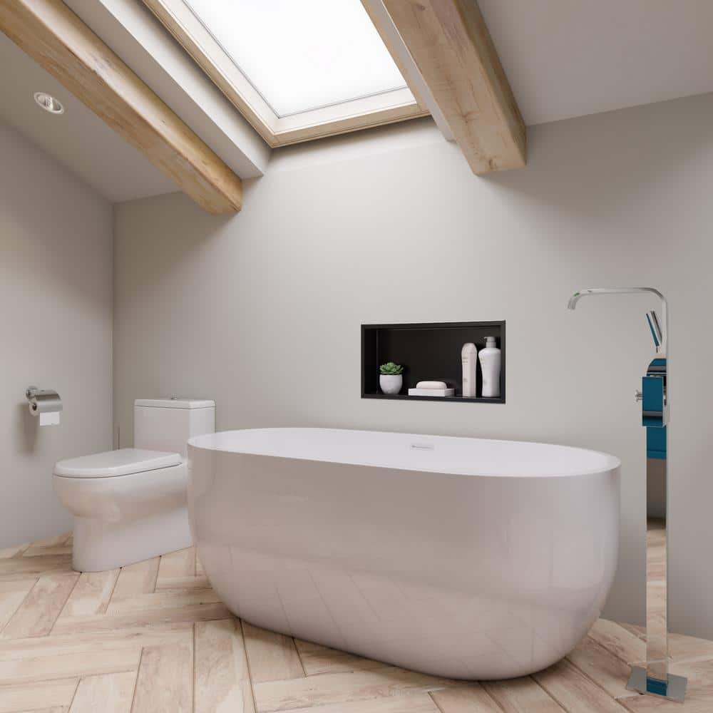 ALFI BRAND AB8838 59 in. Acrylic Flatbottom Bathtub in White (3)