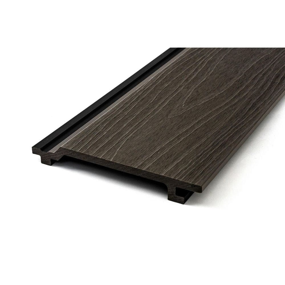 Ejoy 6.14 in. W x 94.49 in. L Driftwood Gray Shiplap Composite Siding Pack of 4pc (3)