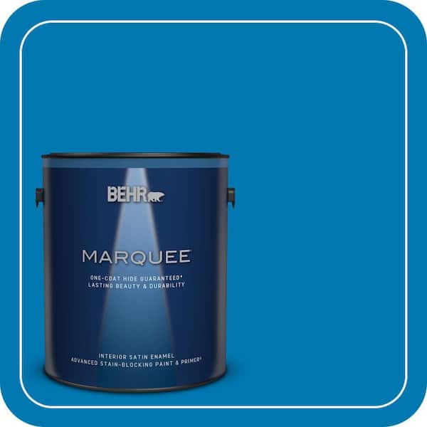 BEHR MARQUEE 1 gal. #S-G-540 Song Bird Satin Enamel Interior Paint & Primer (2)