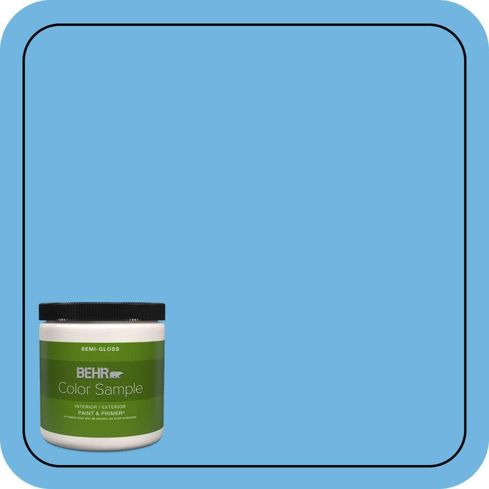 BEHR PREMIUM PLUS 8 oz. #P500-4 Life Force Semi-Gloss Interior/Exterior Paint & Primer Color Sample