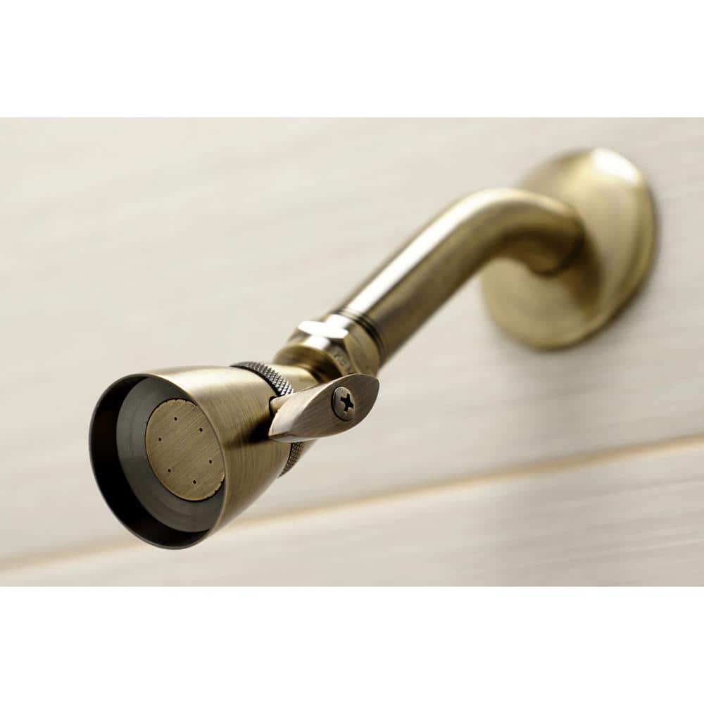 Kingston Brass Victorian Double Handle 1-Spray Tub and Shower Faucet 2 GPM with Corrosion Resistant in. Antique Brass (3)