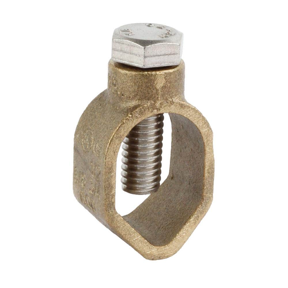 Commercial Electric 3/8 in. to 3/4 in. Bronze Ground Rod Clamp for 10 - 1/0 AWG (3)