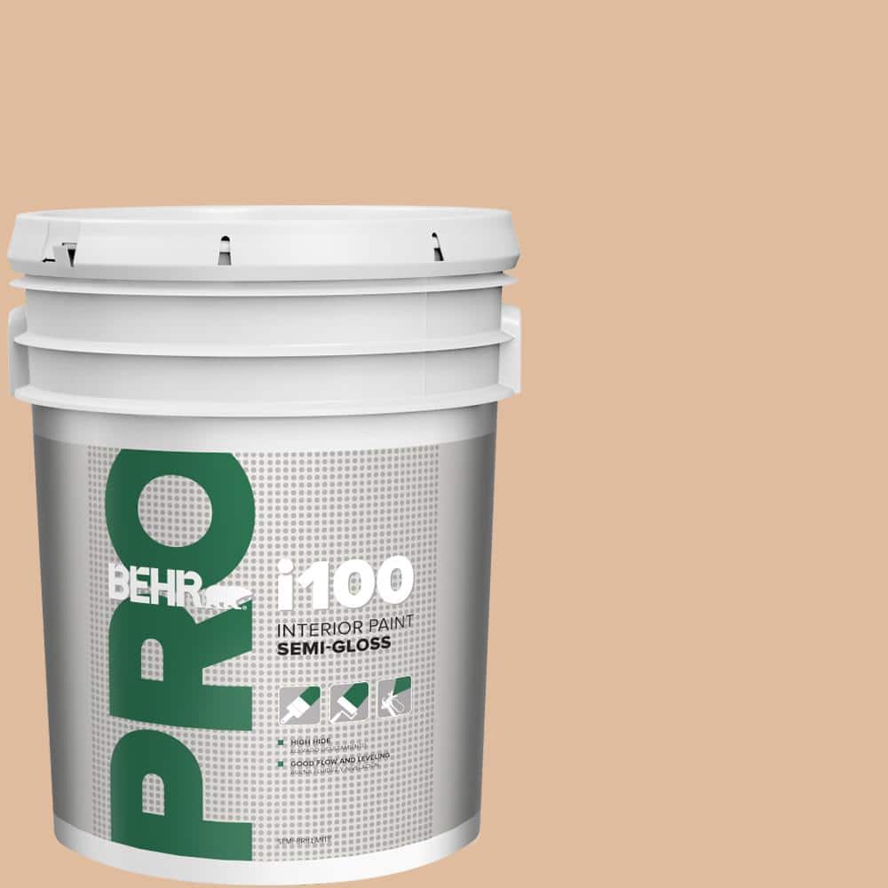 BEHR PRO 5 gal. #HDC-CT-04 Chic Peach Semi-Gloss Interior Paint