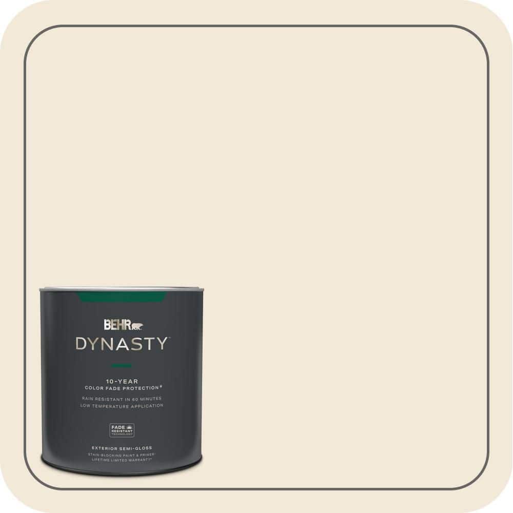 BEHR DYNASTY 1 qt. #PPH-06 Rice Drink Semi-Gloss Exterior Stain-Blocking Paint & Primer
