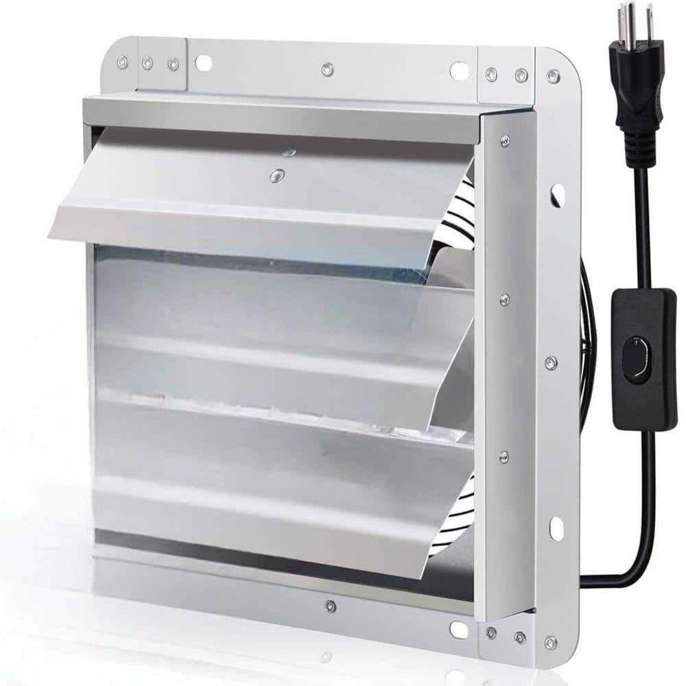 KIWDZFU 14 in. Shutter Exhaust Fan 1088 CFM Wall Mount Ventilation Fan with ON/OFF Switch for Attic Garage 1450 RPM (1)
