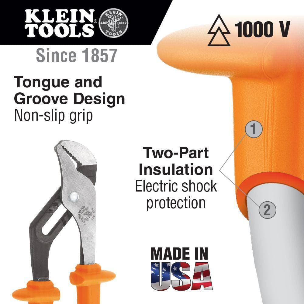 Klein Tools 10 in. Insulated Pump Pliers (2)