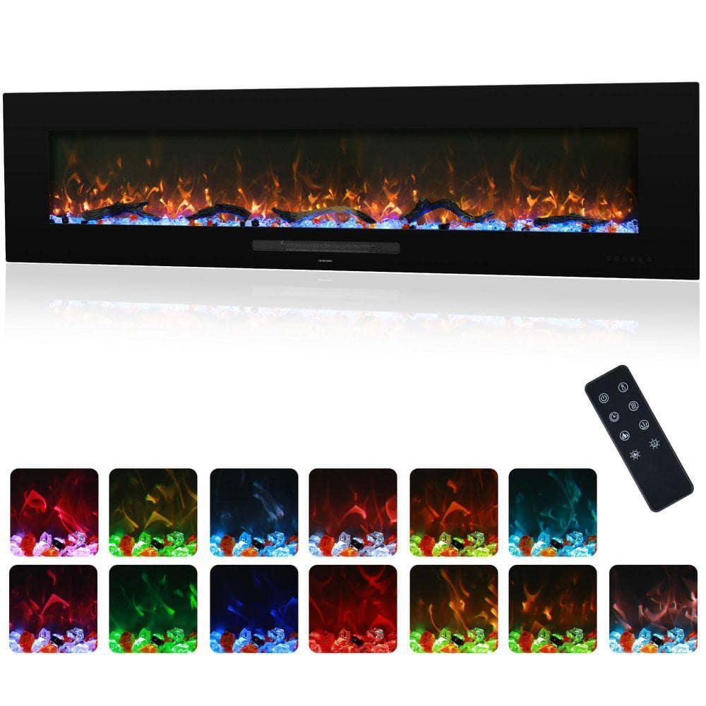 Prismaster ...keeps your home stylish 72 in. Recessed and Wall Mounted Electric Fireplace Insert, 1500/750W, 13 Flame Colors and 5 Brightness (1)