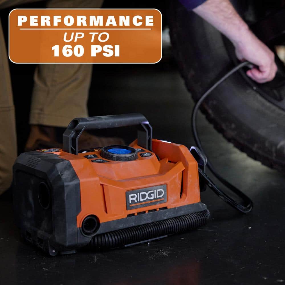 RIDGID 18V Cordless Dual Function Inflator Kit with 2 Ah Battery and Charger (3)