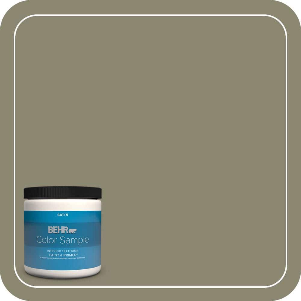 BEHR PREMIUM PLUS #PPU8-21 Mossy Bank Enamel Interior/Exterior Paint & Primer Color Sample (1)