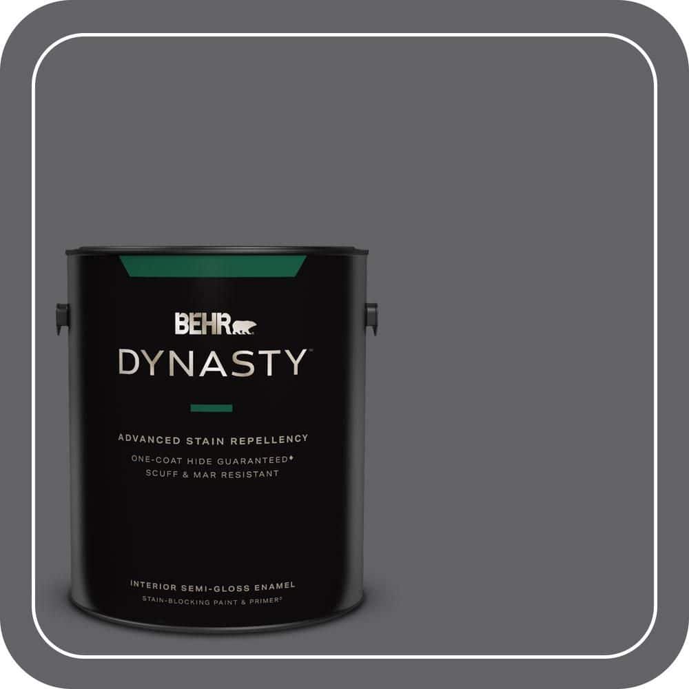 BEHR DYNASTY 1 gal. #N530-6 Digital One-Coat Hide Semi-Gloss Enamel Interior Stain-Blocking Paint & Primer