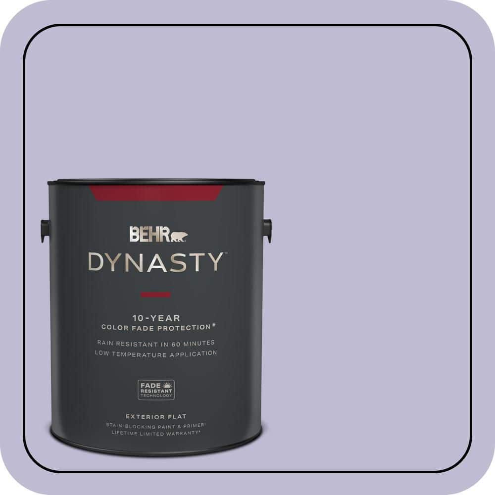 BEHR DYNASTY 1 gal. #640C-3 Twilight Pearl Flat Exterior Stain-Blocking Paint & Primer