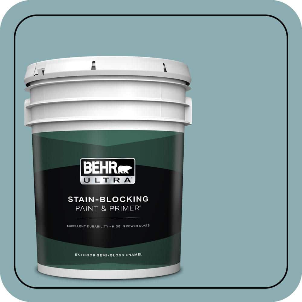 BEHR ULTRA 5 gal. #510F-4 Bon Voyage Semi-Gloss Enamel Exterior Paint & Primer