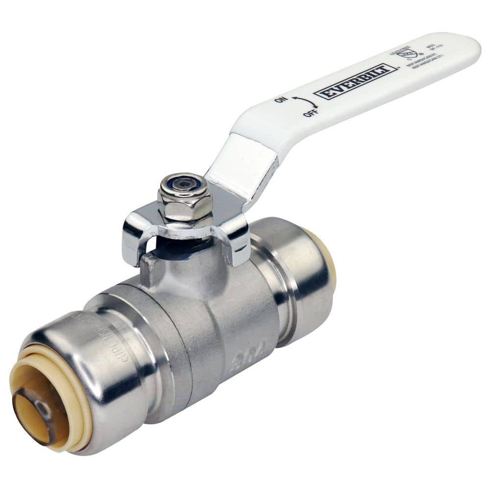 Everbilt 1 in. Push-To-Connect x 1 in. Push-To-Connect Stainless Steel Ball Valve (1)