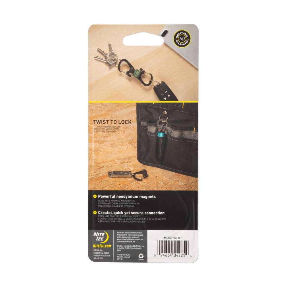Nite Ize SlideLock 360° Magnetic Locking Dual Carabiner (2)
