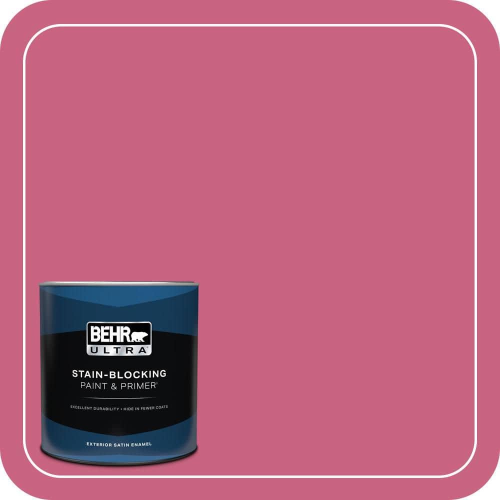 BEHR ULTRA 1 qt. #P130-6 Ballerina Tutu Satin Enamel Exterior Paint & Primer
