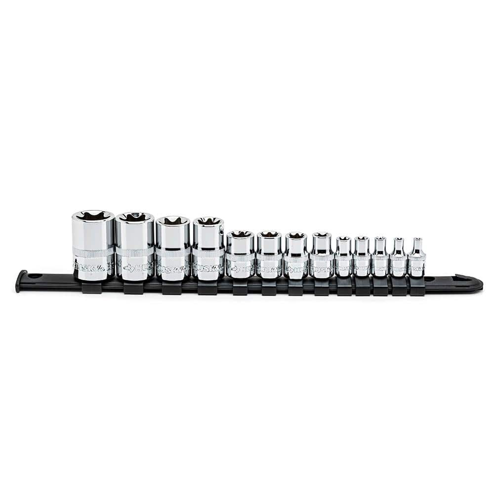 Husky 1/4 in., 3/8 in., and 1/2 in. E-Torx Socket Set (13-Piece) (1)