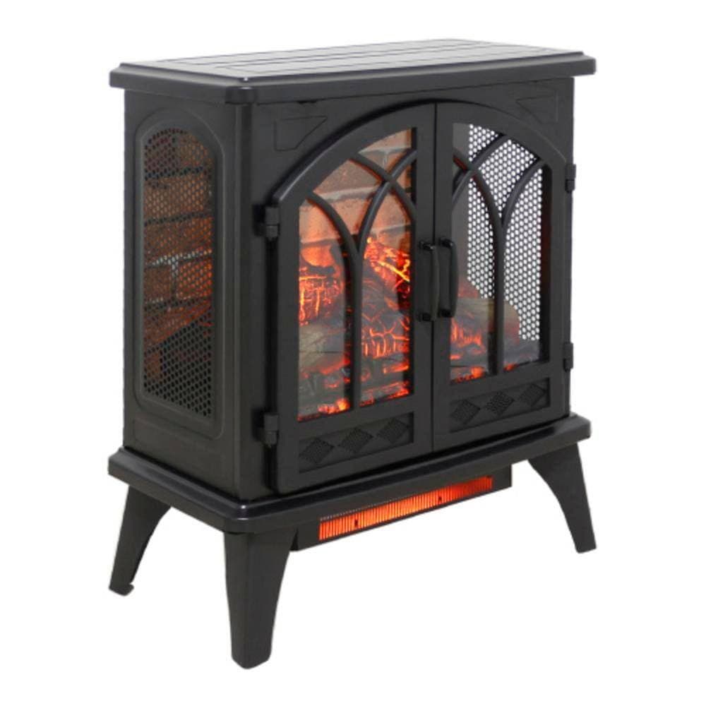Unbranded 1500-Watt 24 in. 3D Flame Electric Infrared Quartz Wall Furnace with Remote Control (1)