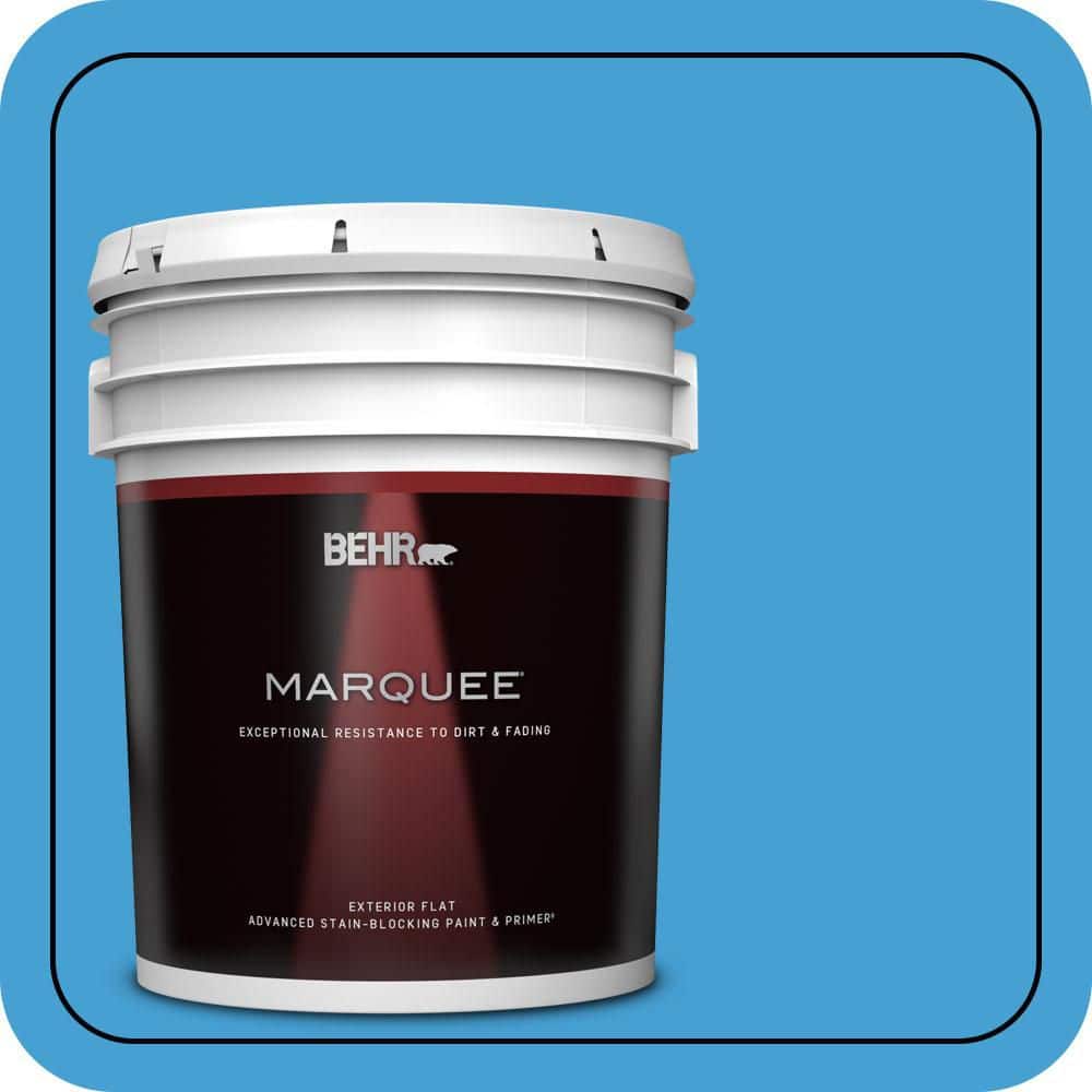 BEHR MARQUEE 5 gal. #P500-5 Peaceful River Flat Exterior Paint & Primer (1)