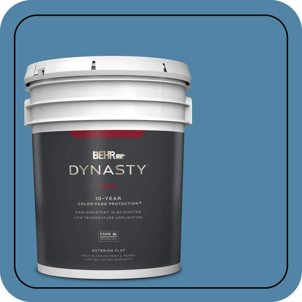 BEHR DYNASTY 5 gal. #M500-4 Hemisphere Flat Exterior Stain-Blocking Paint & Primer