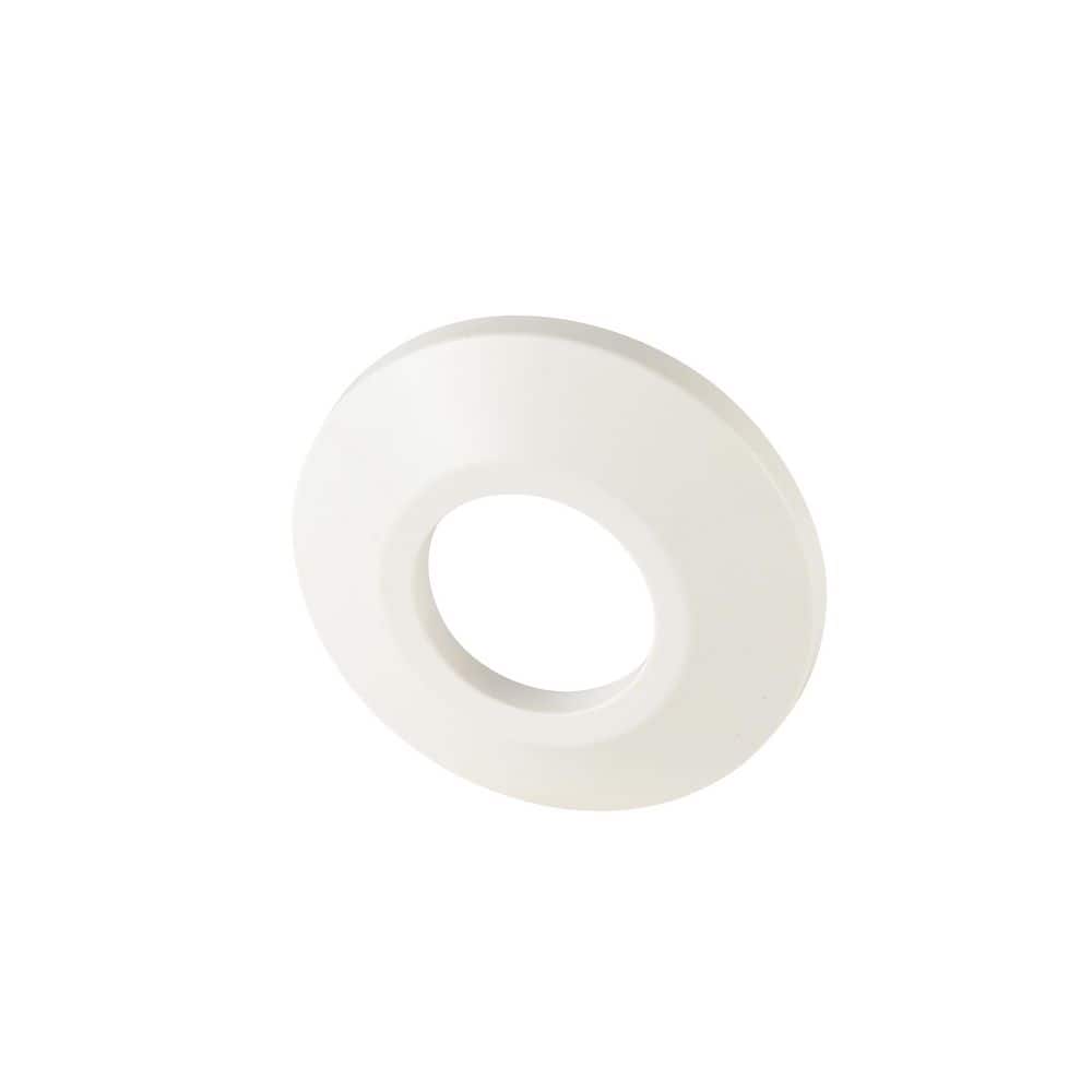 Everbilt 1-1/4 in. Platic Iron Tube Size Flange Escutcheon Plate in White