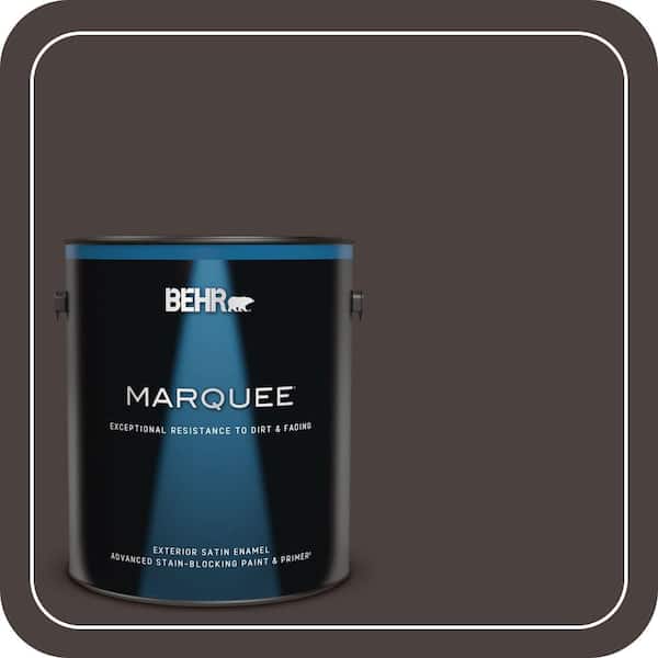 BEHR MARQUEE 1 gal. #PPU5-20 Sweet Molasses Satin Enamel Exterior Paint & Primer (2)
