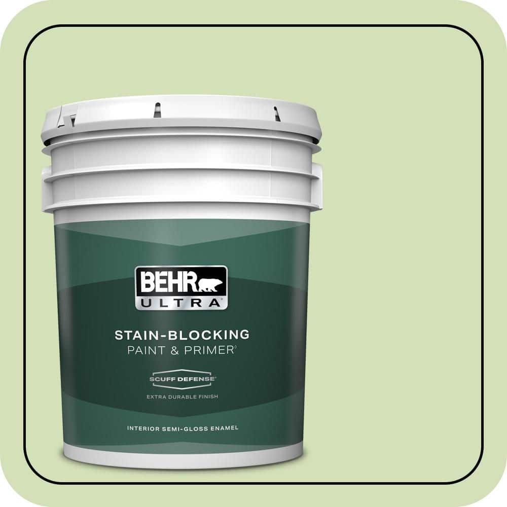 BEHR ULTRA 5 gal. #MQ4-45 Spring Glow Extra Durable Semi-Gloss Enamel Interior Paint & Primer