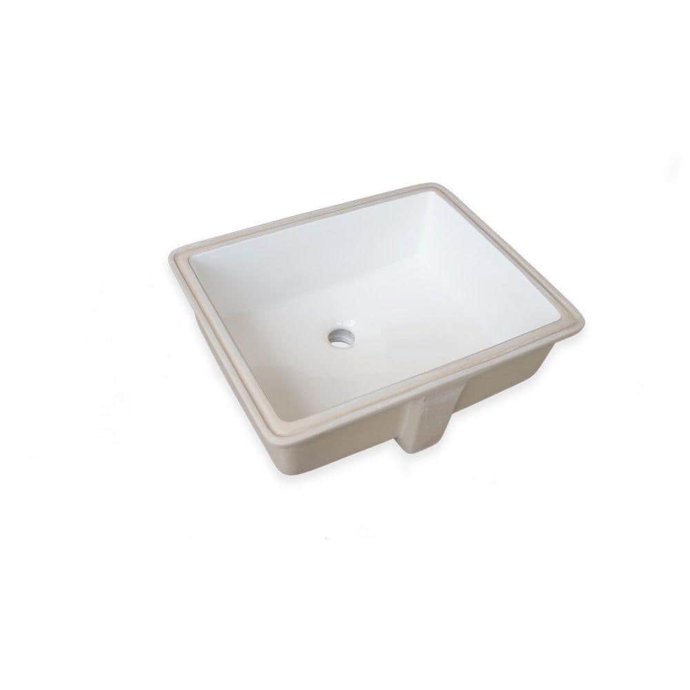 Wells Rhythm Series 20 in. Rectangular Undermount Single Bowl Bathroom Sink in Bisque (3)