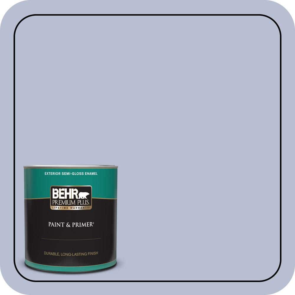 BEHR PREMIUM PLUS 1 qt. #PPU15-15 Sweet Juliet Semi-Gloss Enamel Exterior Paint & Primer