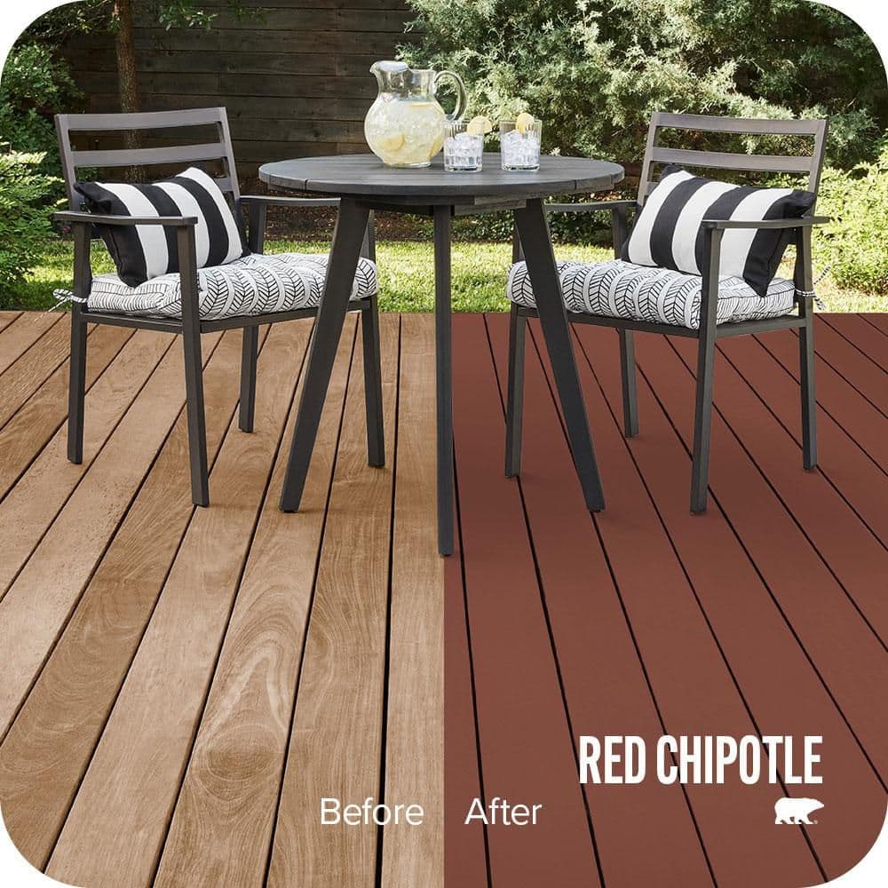 BEHR PREMIUM 1 qt. #S160-7 Red Chipotle Solid Color Waterproofing Exterior Wood Stain and Sealer (2)