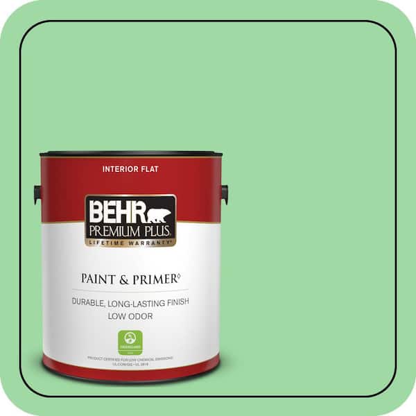 BEHR PREMIUM PLUS #450B-4 Green Trance Enamel & Primer Color Sample (3)